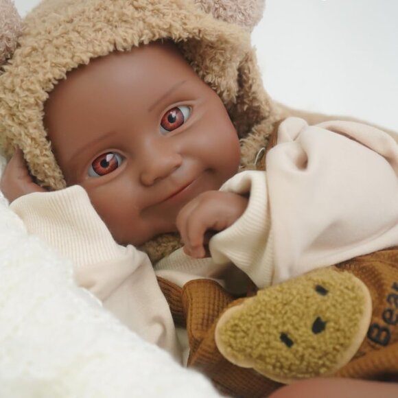 19.88inch Realistic Full Body Silicone Open Eyes Newborn Emma-tan Baby Girl - Picture 2 of 6